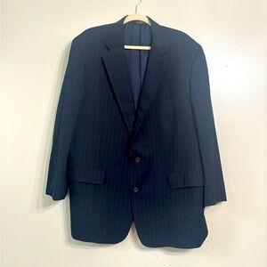 Brooks Brothers Wool Navy Blue gray Pinstripe Blazer Sportcoat Suit Jacket
 45R